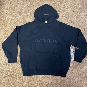 NWT！Fear of God Essentials Hoodie Stretch Limo Black
